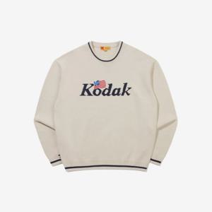 코닥 골드모먼트 로고 니트 B1 K6123LKT12 IVR NVY