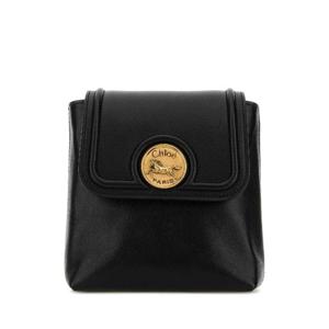 26SS chloe 블랙 레더 Horse Medal 백팩 CH26SP581O37001 TP570784248
