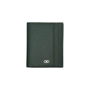 25 FW 페라가모 남성 그린 간치니 윈도우 카드 지갑 252270M163001