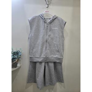 [소이]멜란지 쿠션지 후드 조끼세트 26M013102310