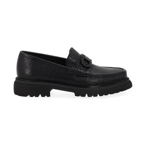 26 SS 페라가모 간치니 오너먼트 모카신 블랙 788878