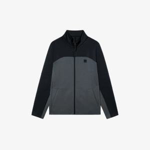 휠라져지 KQC FS2FTH1202U-BLK 배색형 스텐드넥 담보루 트레이닝 자켓