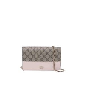 [GUCCI] 라프리마 여성 지갑 purses 레이디 핑크 Gg 마몽 온 체인 497985AAFXM5743 Grey /8