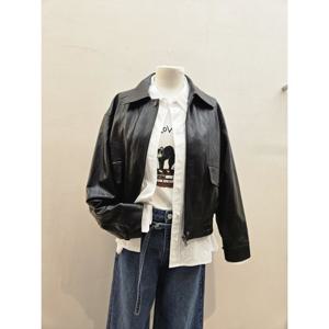 숲  (SC2LE81) 신세틱 레더 집업 자켓