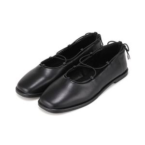 [26SS 신상] 바바라 양가죽 스퀘어 레이스업 여성 플랫 1cm_BBJ133