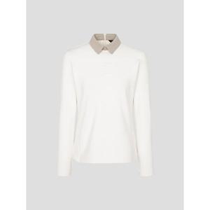 [빈폴골프][B_under] 여성 로고 엠보 칼라 긴소매 티셔츠 - 화이트(BJ6141L021)