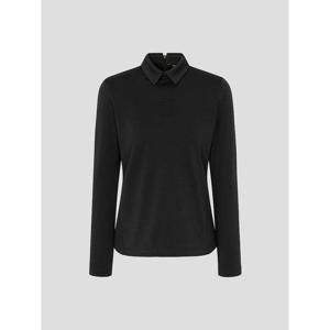 [빈폴골프][B_under] 여성 로고 엠보 칼라 긴소매 티셔츠 - 블랙(BJ6141L025)