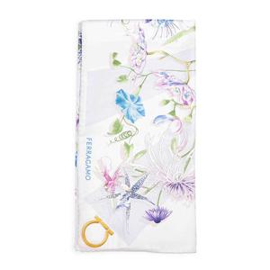 26 SS 페라가모 간치니 디테일 플랜트 프린트 스카프 310225