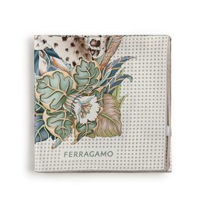 26 SS 페라가모 치타 프린트 스퀘어 세이프 스카프 310228