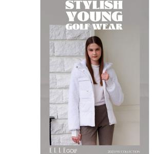 [엘르골프]여성 플리스 믹스 리싸이클 패딩 점퍼 6J81302 화이트