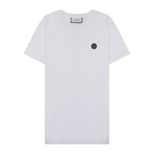 필립플레인 로고 패치 슬림핏 크루넥 티셔츠 PAECMTK8323 PJY00