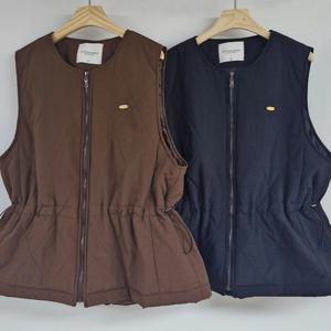 나야홍 / 빅사이즈베스트 V771L601 허리조임집업누빔조끼 SM