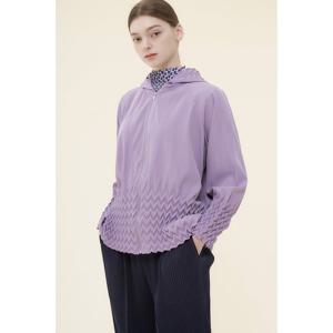 [요이츠] 손주름 배색 후드 집업 점퍼_YH03WNPJP01