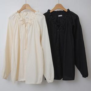 나야홍 / 빅사이즈블라우스 V739L601 프릴카라매듭블라우스 LY