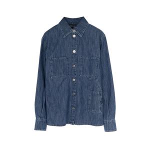 [엘러브] 새상품 샤넬 26P CC버튼 데님셔츠 34 블루 6ET0311