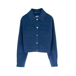 [엘러브] 새상품 에르메스 25FW 더블사이드 캐시미어 자켓 36 블루페인 6HA0116