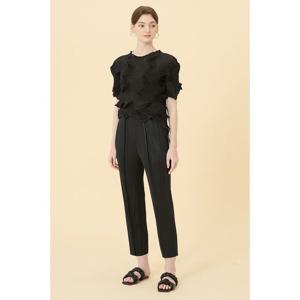 [요이츠](택가 170000원)[요이츠] 핀턱 슬림 배기 밴핑 플리츠 팬츠_YH07WNPSL02