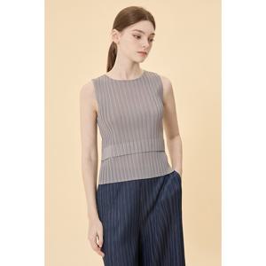 [요이츠] 이중 주름 라운드 나시 숏 블라우스_YH06WOPBL01