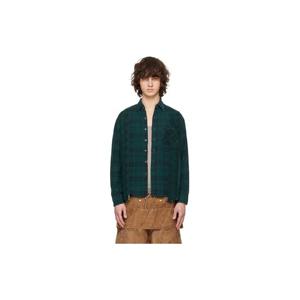 25 FW 니들스 남성 그린 플란넬 7컷 셔츠 252821M192011