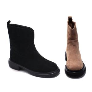 [세라] 여성 스웨이드 앵클부츠 C24A405 베이지 블랙 3CM