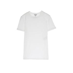 [엘러브] 새상품 샤넬 26P 펀칭 CC로고 숏슬리브 티셔츠 S 화이트 6ET0312