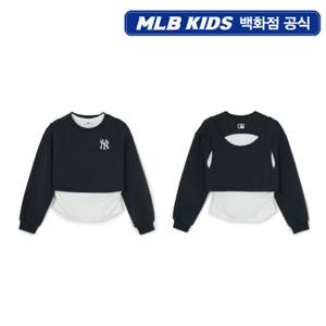 [MLB키즈PG] 스트릿 걸즈 레이어드 맨투맨 (7FMTB0761-50BKS)