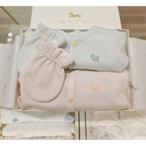 (에뜨와) (07T31790H) (쌍둥이출산백일선물)티티배내수트세트(2종세트) (유아/출산/백일/돌선물/조카선물)