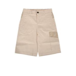 펜디 키즈 키즈 베이지 개버딘 카고 쇼츠 JMF565AS5Y F1P2N