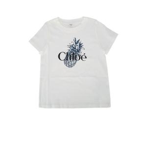 끌로에 키즈 키즈 화이트 반팔 티셔츠 C20855 117