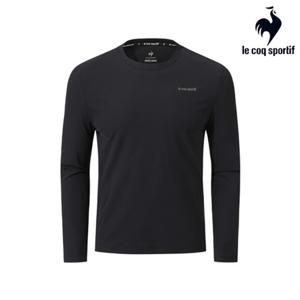 [르꼬끄] 남녀공용 트리코트 긴팔 티셔츠 QR123ERL22_BLK