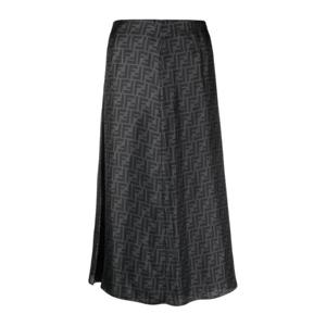 펜디 FF 프린트 실크 미디 스커트 FQ7507A8G3