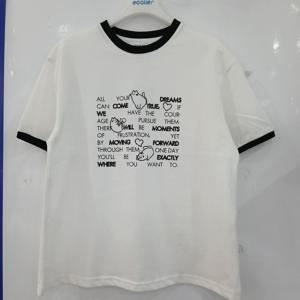 [에꼴리에][모다부평]5부 박스 레터링 오버핏 링티/26B0484WT_BP