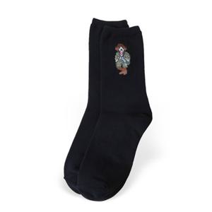 [헤지스] 남성 로고프린트 면혼방 장목양말 HZSS6E302N2