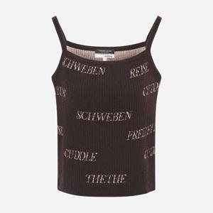 [써스데이아일랜드]타이포 전판 자카드 골지나시 탑 T25MVT902W