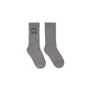 26 SS 베트멍 남성 그레이 바이커 크로스 양말 261669M220003