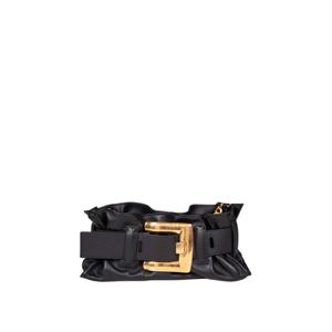 [BALMAIN] 라프리마 여성 토트 백 Anthem 미니 핸드백 인 블랙 레더 GN1AE994LSAX0PA /8