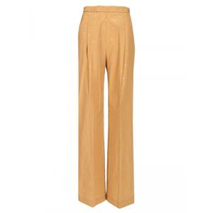 [FORTE FORTE] 라프리마 여성 글리터 taffetas 하이 웨이스트 와이드 레그 팬츠 14576 F49A1004 베이지 /15