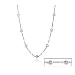 [로이드] 컷팅볼 스테이션 이태리체인 실버 목걸이 LLNS51545SWS
