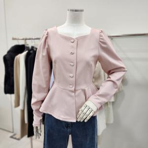 [JJ JIGOTT][JJ지고트]하트넥 페플럼 블라우스 GNCP0BL50_DG