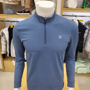 [루이까스텔]남성 도트무늬 반집업 티셔츠 7MOTS308U