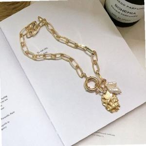 바로크 초커 진주 체인 써지컬 목걸이 박스증정 천연