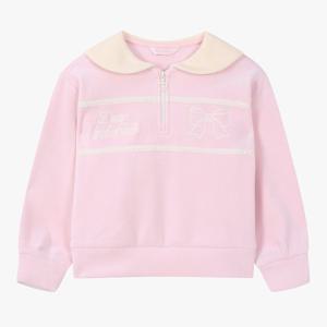 로엠걸즈 벨로아 코듀로이 배색 반집업맨투맨티셔츠 RGMA25T8C