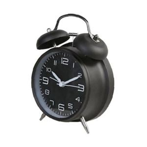 무소음 초침 헤머벨 탁상용 알람시계 Intern
