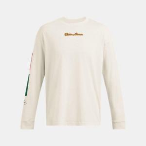 언더아머긴팔티 BQK 1388093-110 남성 UA 헤비웨이트 컬리지에이트 스크립트 긴팔