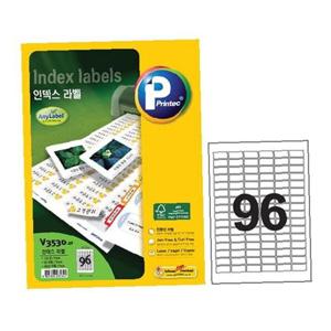 화일인덱스 라벨 V3530 96칸 20매 프린텍 애니 지