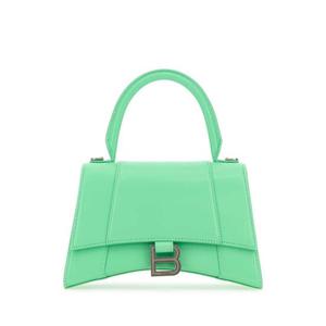 발렌시아가 여성 민트 Hourglass 스몰 레더 탑 핸들백 5935461QJ4Y 3823