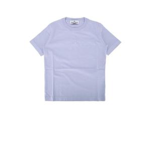 스톤아일랜드 키즈 키즈 퍼플 반팔 티셔츠 210000750 V008B