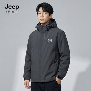 JEEP SPIRIT 공용 기능성 후드 바람막이 다크그레이 (JSFAJK36)