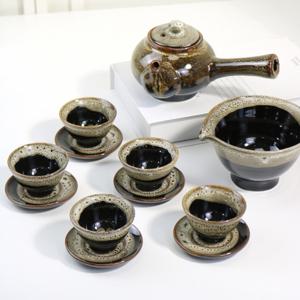 [박씨상방] 천목 호피 5인 다기세트