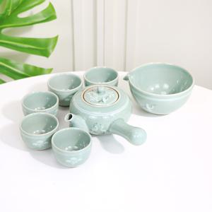 [박씨상방] 청자 운학 5인 신다기세트